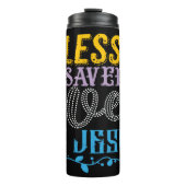 Bouteilles Isothermes Blessed Saved Loved By Jesus (Devant)