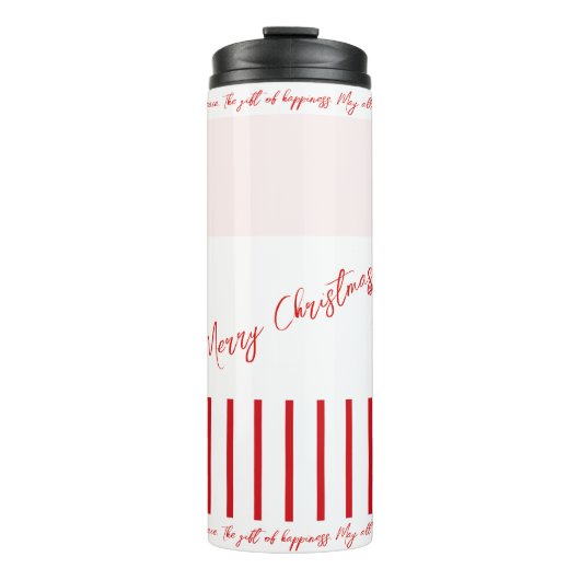 Bouteilles Isothermes Blessures de Noël Belle Rouge Grilles & Rose Doux (Devant)