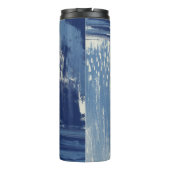 Bouteilles Isothermes Bleu Abstrait et ivoire (Dos)