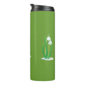 Bouteilles Isothermes Bleu blanc (Galanthus nivalis) Vert (Tourné sur la droite)