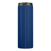 Bouteilles Isothermes Bleu Blanc Monogramme Hubby Cool Élégant Moderne (Dos)