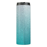 Bleu clair Parties scintillant Ombre Thermal Tumbl