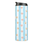 Bouteilles Isothermes Bleu et blanc - Coeurs, Empreinte de patte, Coque (Tourné sur la droite)