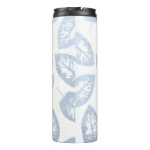 Bouteilles Isothermes Bleu Feuille Monogramme Tumbler (Dos)