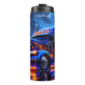 Bouteilles Isothermes Bleu Flame Semi Camion Nuit (Devant)