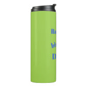 Bouteilles Isothermes Bleu Gras Sur Lime Vert Anniversaire (Tourné sur la gauche)