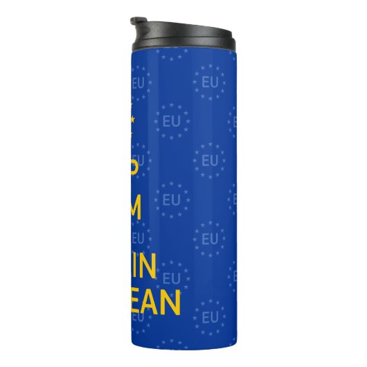 Bouteilles Isothermes Bleu Jaune amusant Garder calme Crown Europe Art (Tourné sur la droite)