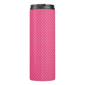 Bouteilles Isothermes Bleu marine et rose petits points monogramme (Dos)