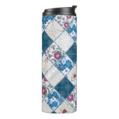 Bouteilles Isothermes Bleu motif rustique à la mode de déchirures de ti (Tourné sur la gauche)