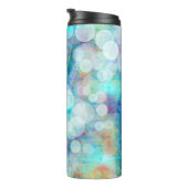 Bouteilles Isothermes Bleu, orange, Jaune, Blanc Art Abstrait (Tourné sur la droite)