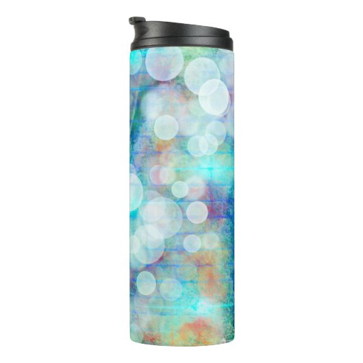 Bouteilles Isothermes Bleu, orange, Jaune, Blanc Art Abstrait (Tourné sur la droite)