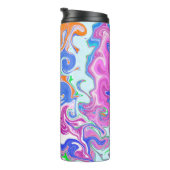 Bouteilles Isothermes Bleu, orange, violet et fluides Turquoises (Tourné sur la droite)