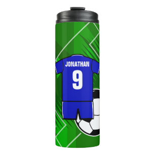 Bouteilles Isothermes Bleu personnalisé de Jersey de football avec le