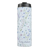 Bouteilles Isothermes Bleu pourpre joli Fleur sauvage motif floral (Devant)