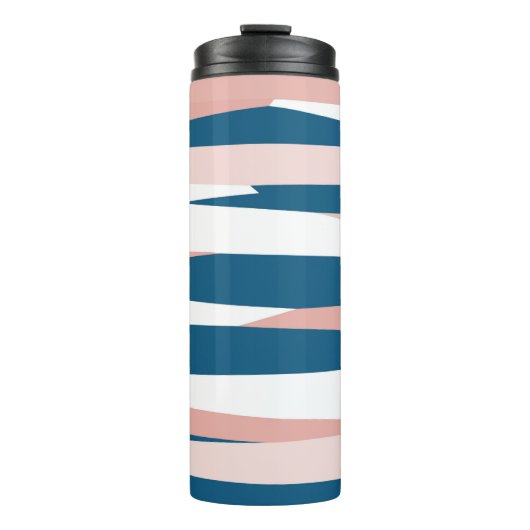 Bouteilles Isothermes Bleu rose et blanc Abstrait (Devant)