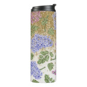 Bouteilles Isothermes *~* Bleu rose HYDRANGEA Parties scintillant or Flo (Tourné sur la gauche)