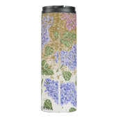 Bouteilles Isothermes *~* Bleu rose HYDRANGEA Parties scintillant or Flo (Dos)