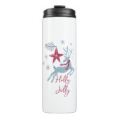 Bouteilles Isothermes Bleu rouge mignonne Simple Noël Isolé (Devant)