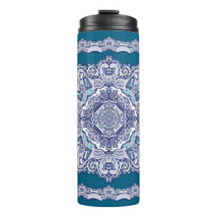 Bouteilles Isothermes Bleu thermique Tumbler inspiré de la Chine