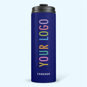 Bouteilles Isothermes Bleu Vacuum 12 oz Paruline à tambour scellé Logo p