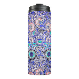 Bouteilles Isothermes Bleu vintage rose Corncockle de William Morris