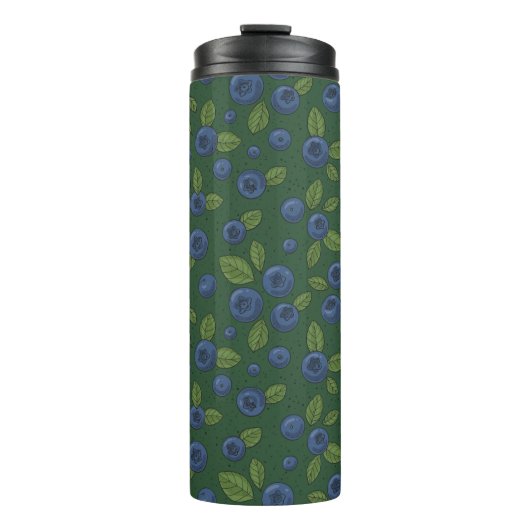 Bouteilles Isothermes Bleus sur vert foncé (Devant)