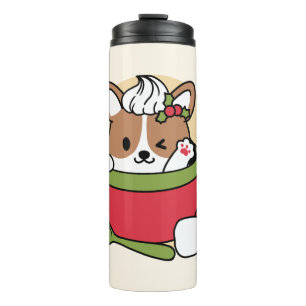 Bouteilles Isothermes Bliss de cacao d'hiver - Chien mignon en mode Mug