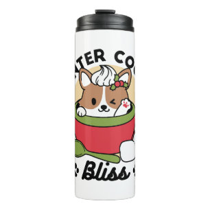 Bouteilles Isothermes Bliss de cacao d'hiver - Chien mignon en mode Mug