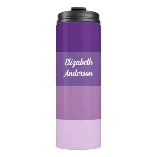 Bouteilles Isothermes Blocage couleur violet bande horizontale (Devant)