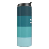 Bouteilles Isothermes Blocage de couleur Turquoise Bande horizontale (Tourné sur la gauche)