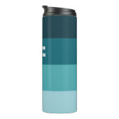 Bouteilles Isothermes Blocage de couleur Turquoise Bande horizontale (Tourné sur la droite)