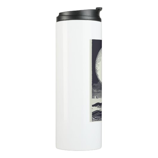 Bouteilles Isothermes Block Island Lighthouse Rhode Island Moon (Tourné sur la gauche)