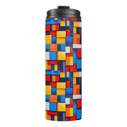 Bouteilles Isothermes Blocs abstraits colorés (Devant)