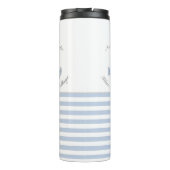 Bouteilles Isothermes Blue Ancre Stripes Nautical Lake Beach Nom de la m (Dos)