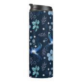 Bouteilles Isothermes Blue Birds and Floral Harmony Seamless Pattern (Tourné sur la droite)