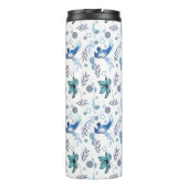 Bouteilles Isothermes Blue Birds and Floral Harmony Seamless Pattern (Dos)