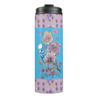 Blue Budgie Watercolor florale Dames