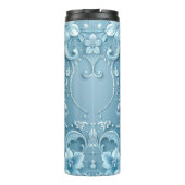 Bouteilles Isothermes Blue Decorative Floral Thermal Tumbler (Dos)