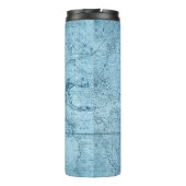 Bouteilles Isothermes Blue Faux Old World Map Design, Paruline thermique (Dos)