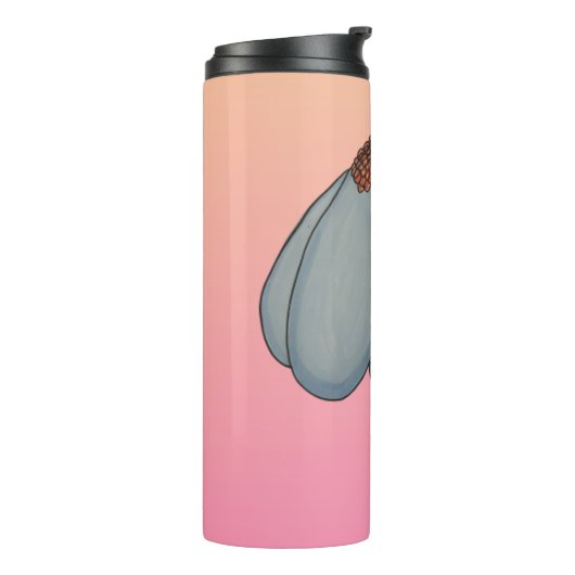 Bouteilles Isothermes Blue Flower with pink background (Tourné sur la gauche)