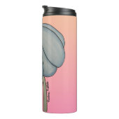 Bouteilles Isothermes Blue Flower with pink background (Tourné sur la droite)