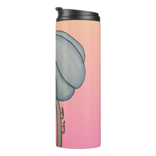 Bouteilles Isothermes Blue Flower with pink background (Tourné sur la droite)