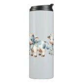 Bouteilles Isothermes Blue Gingham Baby Cow Pastel Farm Aesthetic (Tourné sur la gauche)