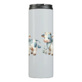 Bouteilles Isothermes Blue Gingham Baby Cow Pastel Farm Aesthetic (Dos)