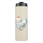 Bouteilles Isothermes Blue Gingham Cottage Hen (Devant)
