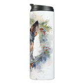 Bouteilles Isothermes Blue Heeler Christmas Wreath Festive Pup (Tourné sur la droite)