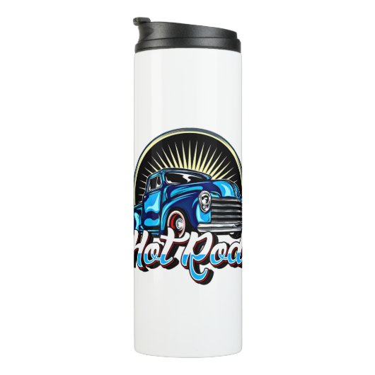 Bouteilles Isothermes Blue Hot Rod Classic Music Car (Tourné sur la droite)