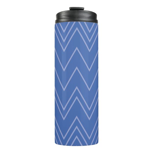 Bouteilles Isothermes Blue, moderne, simple, cool, trendy zigzag (Devant)