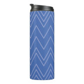 Bouteilles Isothermes Blue, moderne, simple, cool, trendy zigzag (Tourné sur la droite)