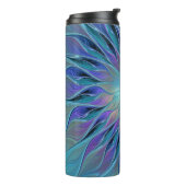 Bouteilles Isothermes Blue Purple Flower Dream Abstrait Fractal Art (Tourné sur la gauche)